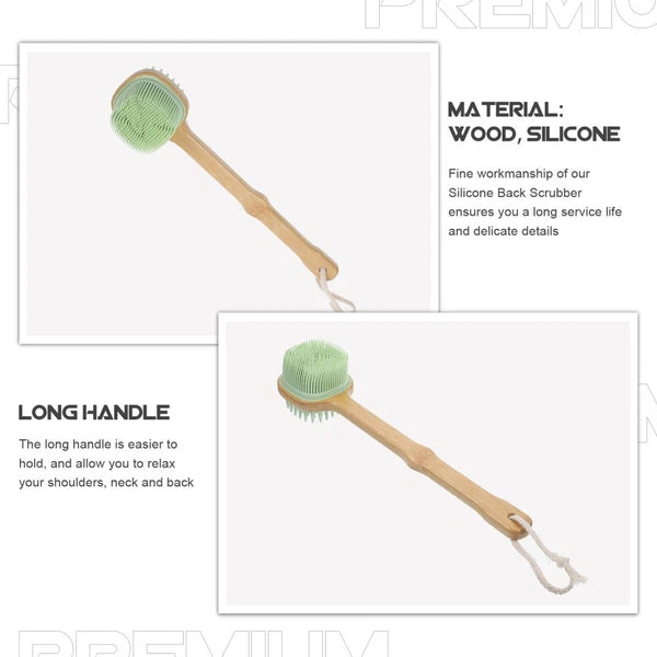 Bath Brush Man Shower Silicone Scrubber for Scrubbing Tool