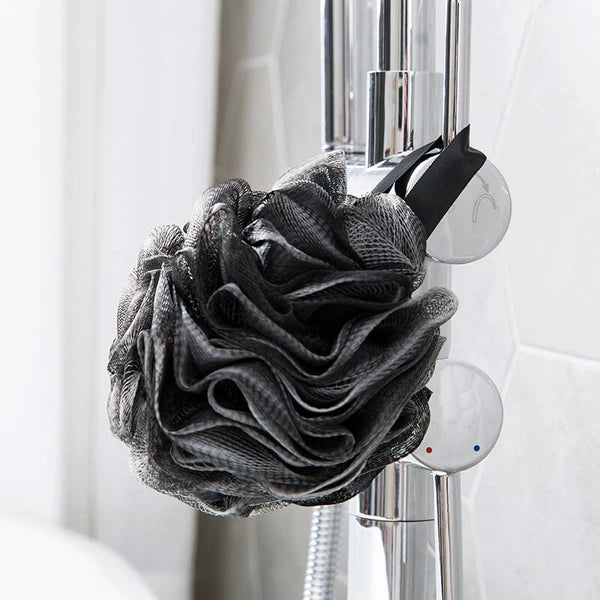 1PC Fiber and PE Material Scrubber Sponge Body Brush Puff Bath Shower Mesh Ball