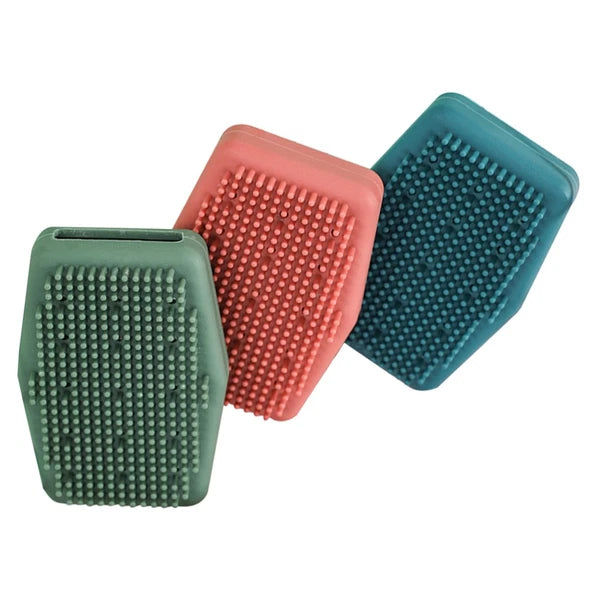 3 Pcs Silicone Bath Brush Body Exfoliator Skin Scrubber Man Cleaning Tools Back