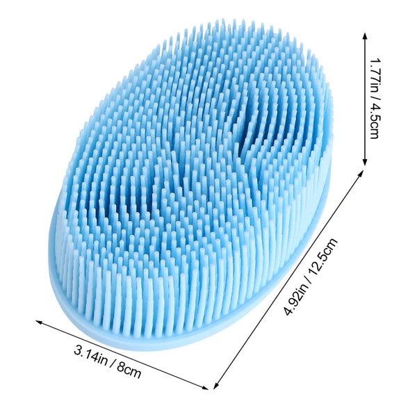 2 Pcs Bath Massage Handheld Scrubber Silicone Brushes