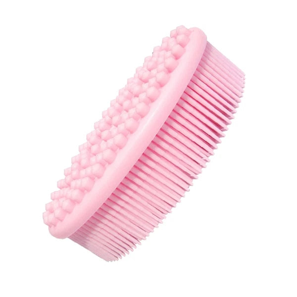 2 Pcs Massage Shampoo Brush Elder Bathing Scrubber Silicone Shower