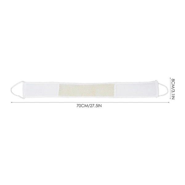2 Pcs Long Fabric Back Strap Bath Scrubber Shower Exfoliating Skin Brush