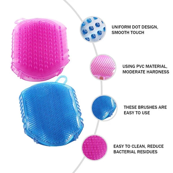 2 Pcs Massage Brush Body Exfoliator Man Bath Brushes for Shower Back Scrubber