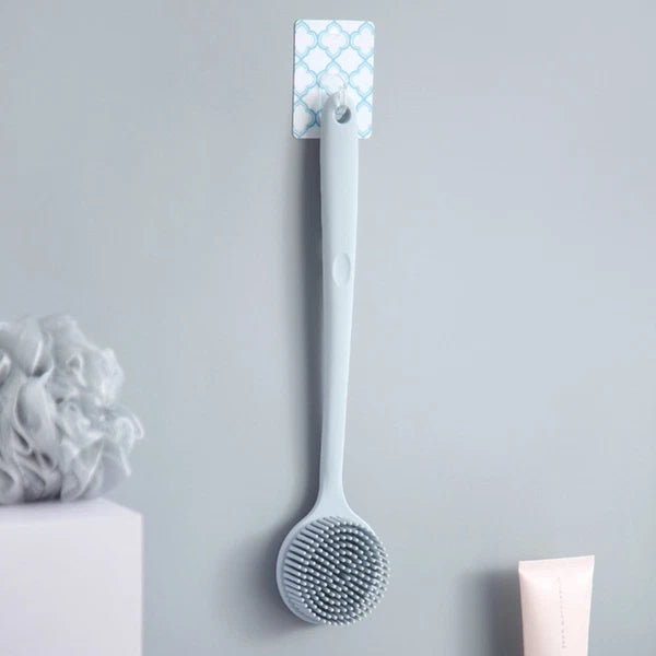 Wood Back Brush Body Scrubber Bath Silicone Exfoliator for Shower