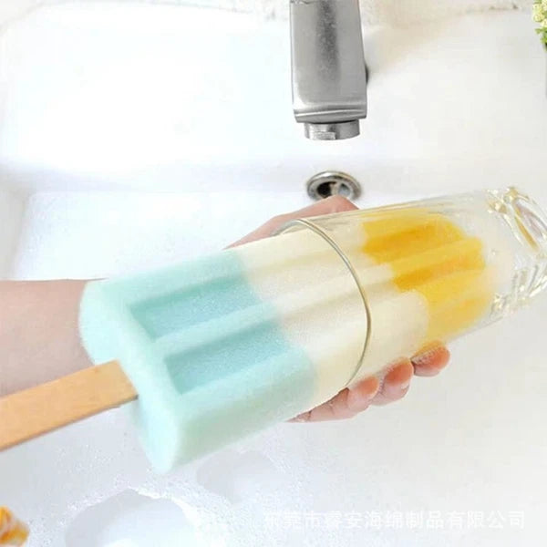 Popsicle Cute Shower Sponges Soft Bathing Scrub forKids Rainbow Baby Bath Sponge
