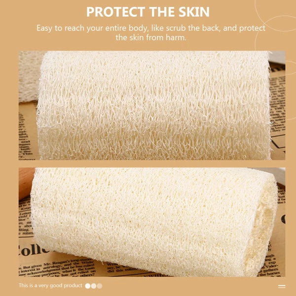 2 Pcs Loofah Bath Towel Exfoliating Washcloth Body Sponge Brush