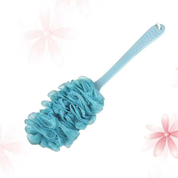 Bath Sponge Back Cleaner Brush and Towel Shower Scrubber Long Handle