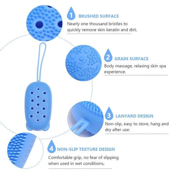 Bath Scrubber Brush Shower Exfoliator Exfoliating Body Baby Back