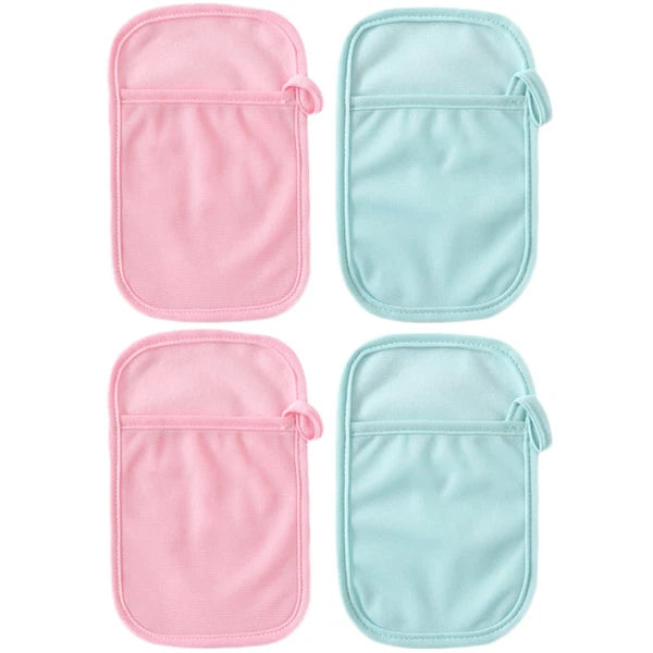 4 Pcs Bath Gloves Exfoliating Baby Child Gentle Scrub Cotton Brush