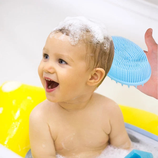 3Pcs Shampoo Silicone Hair Brush Kids Massage Bath Brush Scrubber