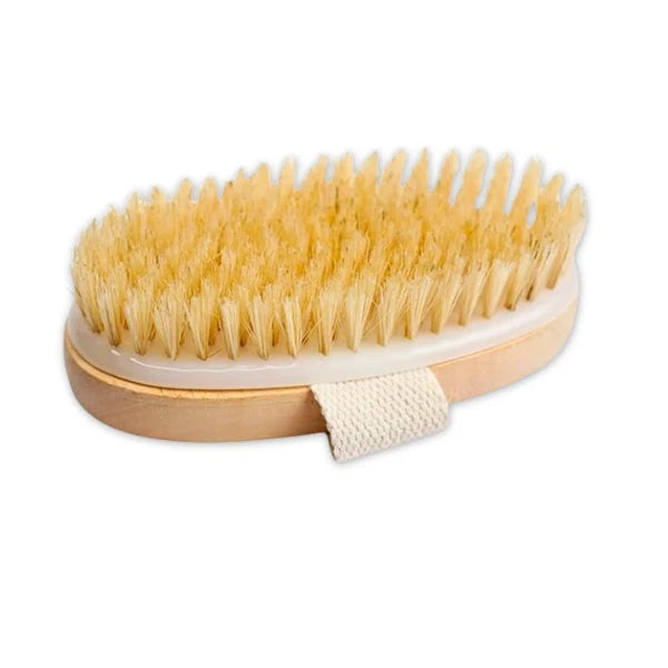 Velvet Touch Beach Wood Body Scrubber Brush | Oval Shaped