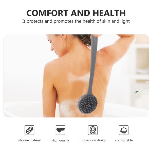 Bath Brush Body Scrubber Elderly Skin Exfoliator Silicon Back Loofah Shower