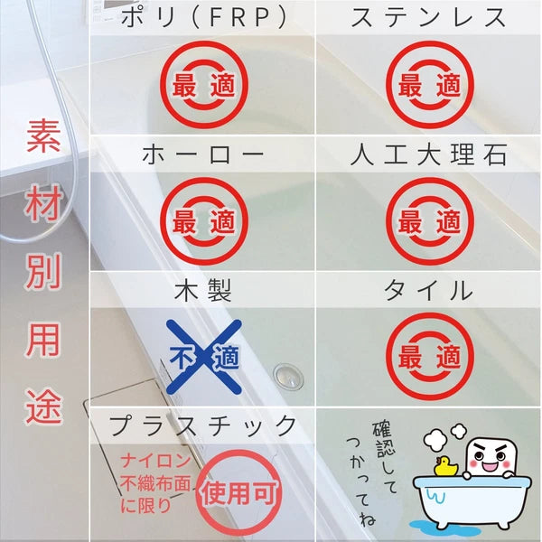 LEC Gekiochi Akakabi-kun Bath Cleaner Nylon & Brush