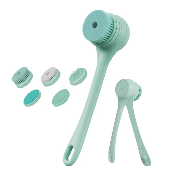 Electric Bath Brush Body Shower Brush with Long Handle Back Massage Cleaning