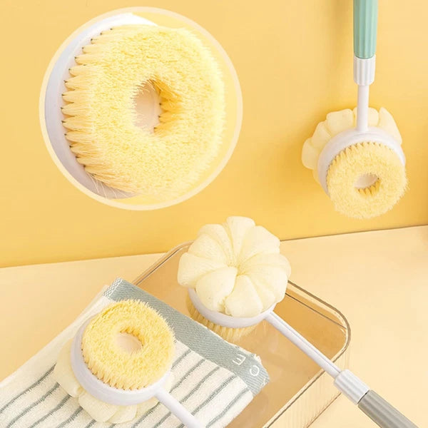 Back Scrub Brush for ShowerRetractable Double-Sided Long Handle Antiskid Bath...