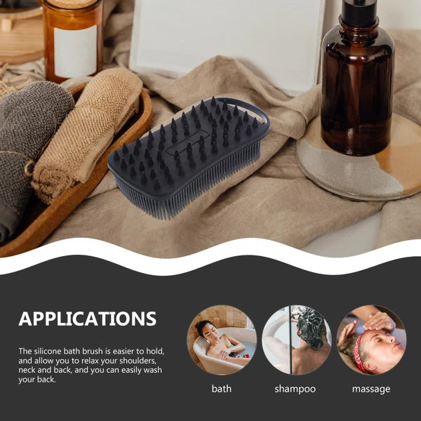 Bath Brush Man Travel Silicone Scrubber Body Shower for Cleaning