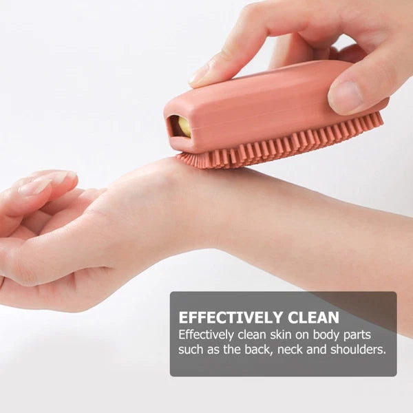 3 Pcs Silicone Bath Brush Body Exfoliator Skin Scrubber Man Cleaning Tools Back