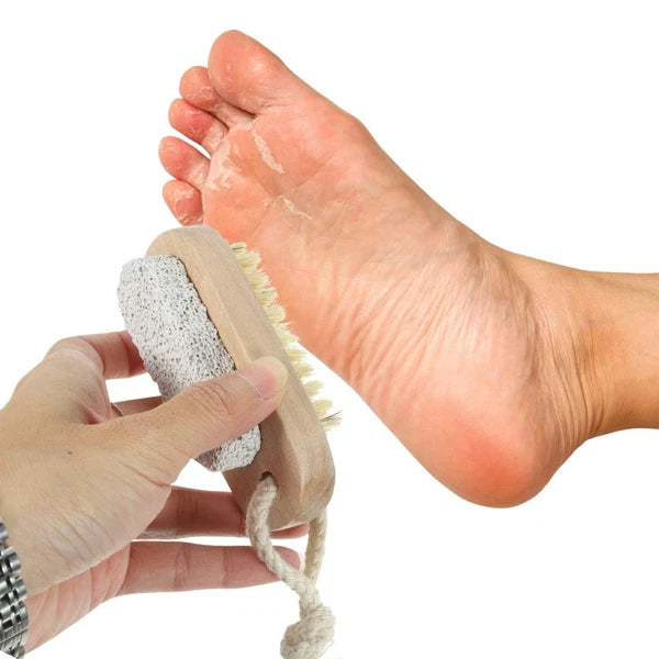 2 Pcs Double-sided Brush of Stepping Clean up Nail Bath Scrubber