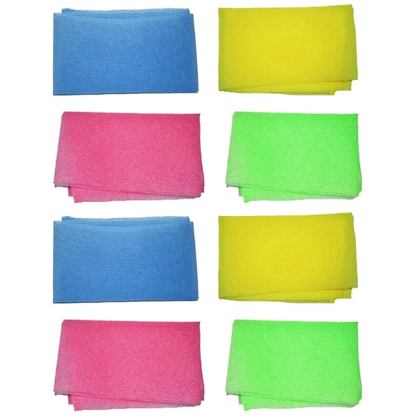 8 Pcs Back Scrub Foam Towel Exfoliator for Shower Scrubber Washers Body Brush