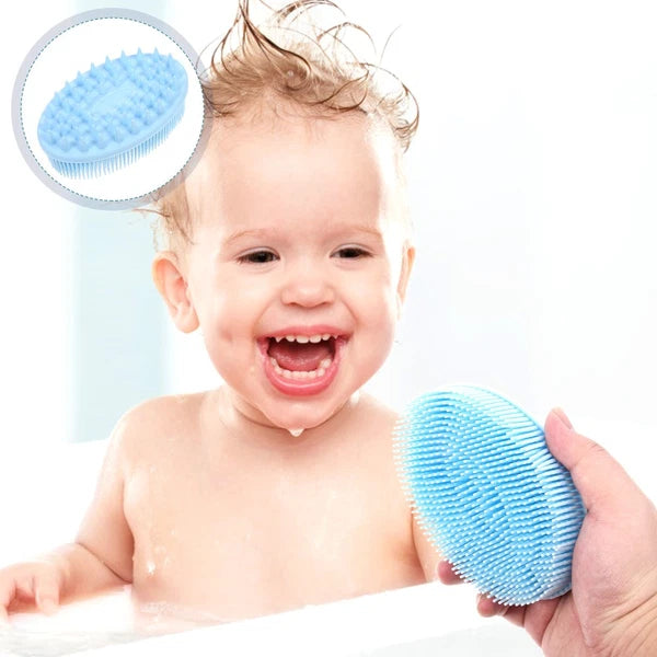 3 PCS Silicone Bath Brush Baby Body Brushes for Shower Shampoo Washing