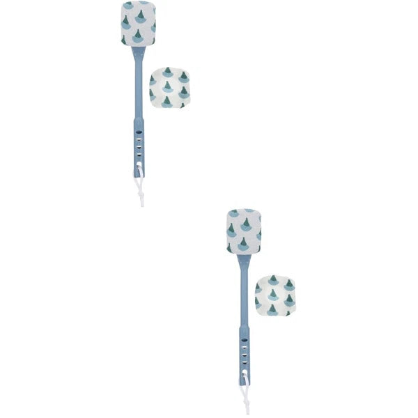 2 pcs Household Bath Brush Practical Shower Brush Back Cleaning Brush for