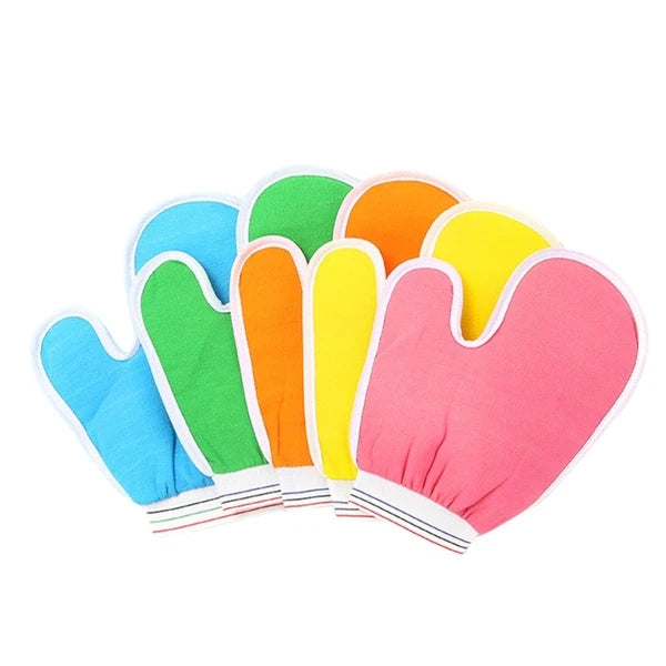 5 Pcs Bath Gloves Body Wash Mitt Scrub Brush Men and Women Bathing for Adults