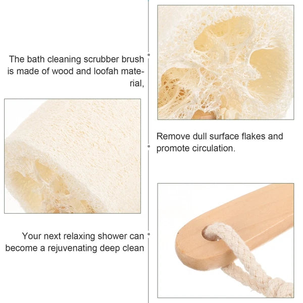 Sponge A Stick Loofah Shower Brush Body Scrub Bathroom Scrubbing