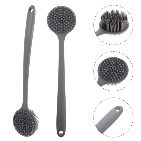 Bath Brush Body Scrubber Elderly Skin Exfoliator Silicon Back Loofah Shower