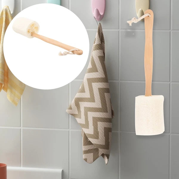 Sponge A Stick Loofah Shower Brush Body Scrub Bathroom Scrubbing
