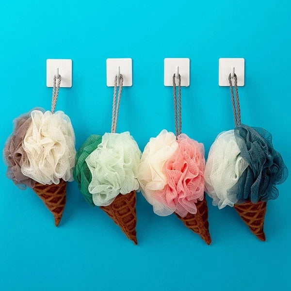 Popsicle Cute Shower Sponges Soft Bathing Scrub forKids Rainbow Baby Bath Sponge