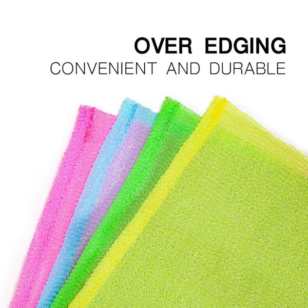 4 Pcs Bath Towel Exfoliating Back Scrubber for Shower Body Scrubbing Brush