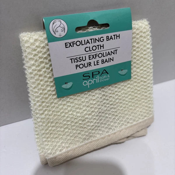 April Bath & Shower Exfoliating Washcloth Cream Scrub Spa Body Cloth Shower Bath