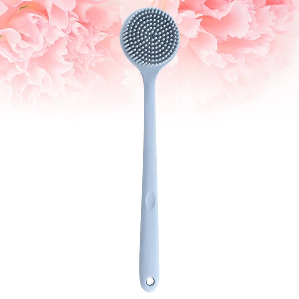 Wood Back Brush Body Scrubber Bath Silicone Exfoliator for Shower