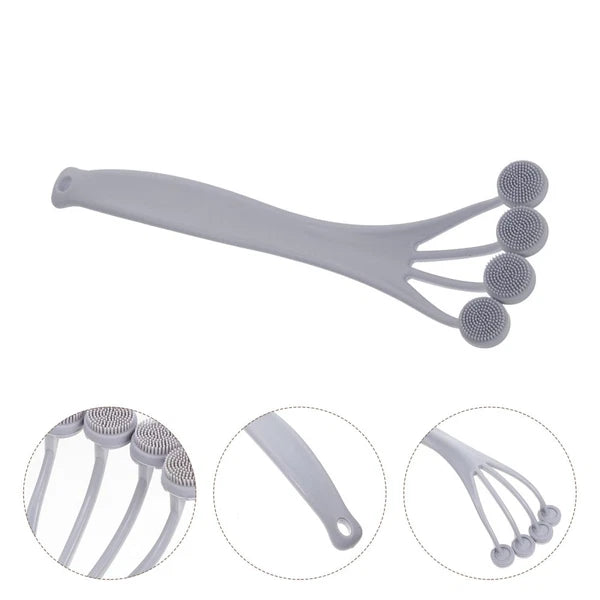 4 PCS Exfoliating Bath Brush Shower Back Massage Scrubbing with Handle
