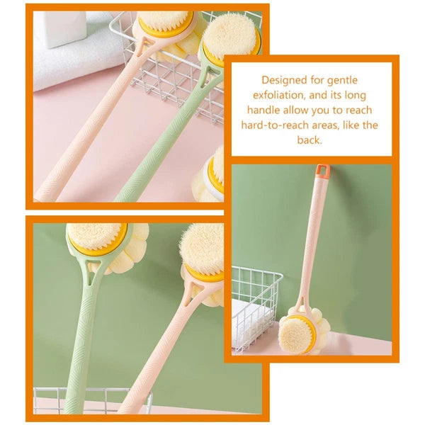 Body Bathing Brush Long Handle Back Scrubber Bath Exfoliating Brush Bathroom