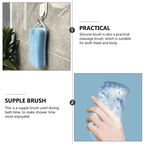 Silicone Bath Brush Shampoo Shower Scrubber for Nourishing
