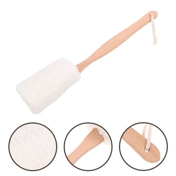 Exfoliating Shower Brush Back Scrubber Mesh Pouf Shower Brush