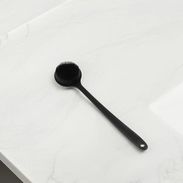 2 Pcs Bath Brush Man Silicone Body Scrubber Shower Back for with Handle