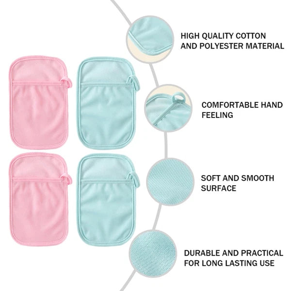 4 Pcs Bath Gloves Exfoliating Baby Child Gentle Scrub Cotton Brush