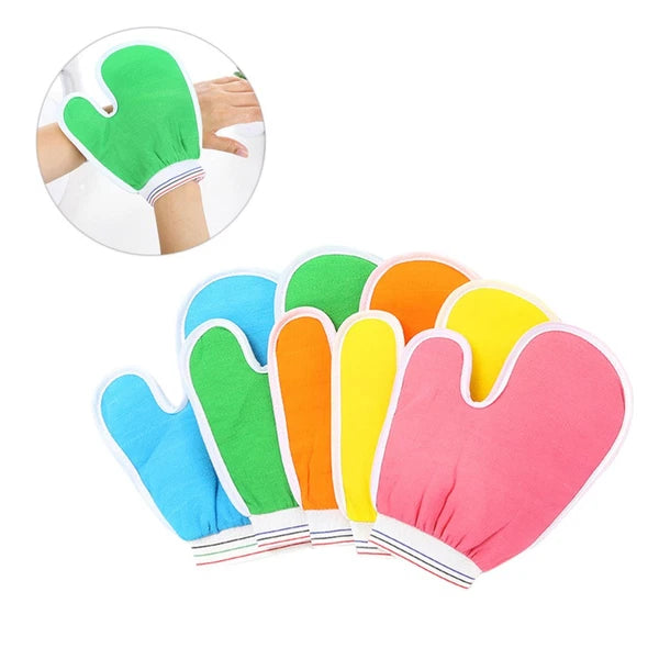 5 Pcs Bath Gloves Body Wash Mitt Scrub Brush Men and Women Bathing for Adults