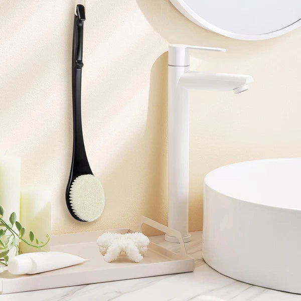 Exfoliating Shower Brush, Bath Body Brush, Never Mold Back Brush Long Handle for