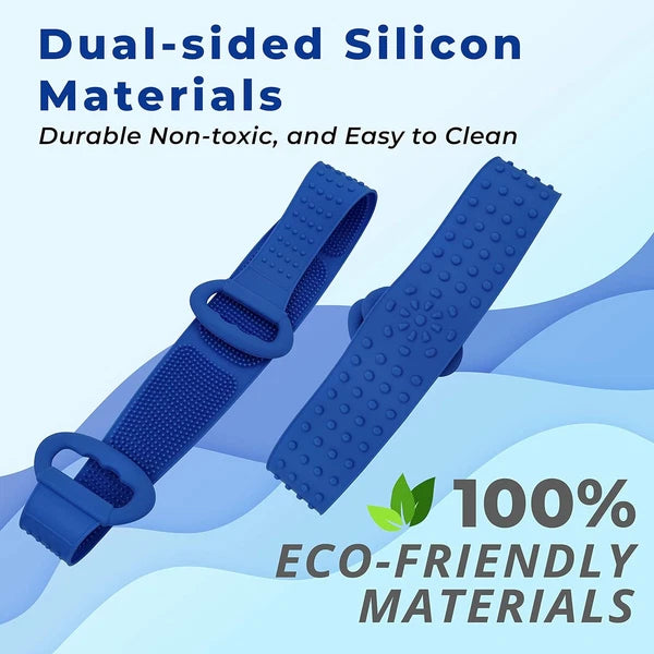 Silicone Bath Body Brush - Extra Long Shower Exfoliating Body Scrubber f
