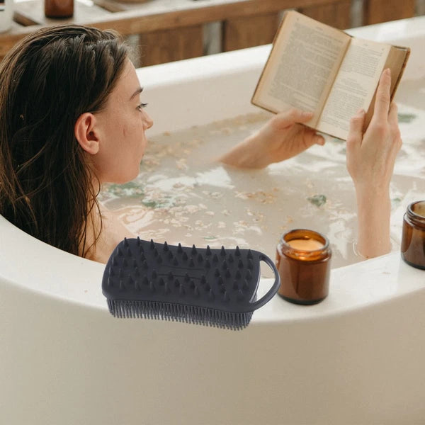 Bath Brush Man Travel Silicone Scrubber Body Shower for Cleaning