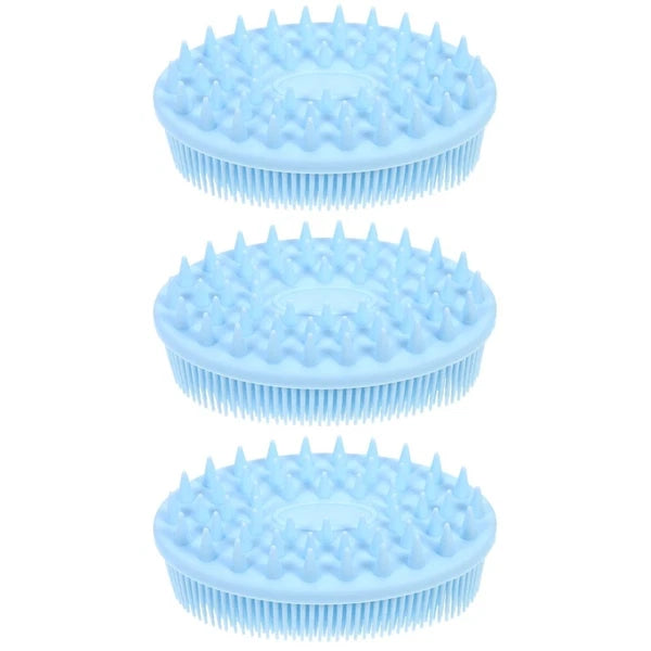 3 PCS Silicone Bath Brush Baby Body Brushes for Shower Shampoo Washing