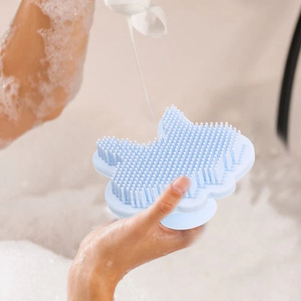 Silicone Bath Brush Child Baby Shower Exfoliating Scrubber Cleaning