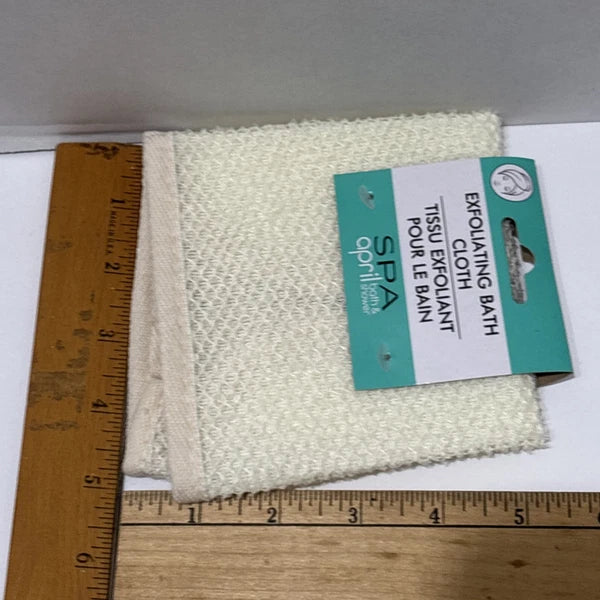 April Bath & Shower Exfoliating Washcloth Cream Scrub Spa Body Cloth Shower Bath