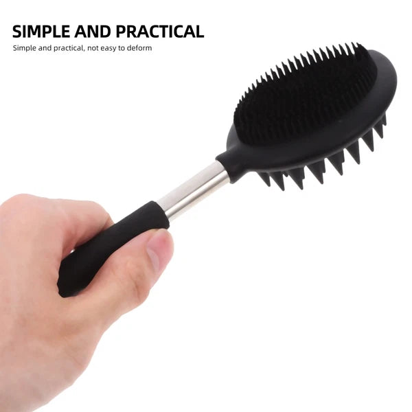 Silicone Bath Brush Man Skin Exfoliating Back Scrubbing Shower Body Scrubber