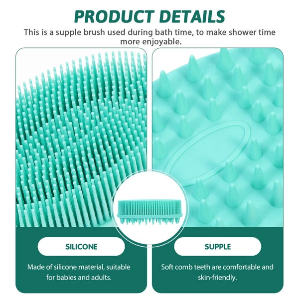 4 PCS Silicone Bath Brush Man Child Bathing Accessories Scrubbers