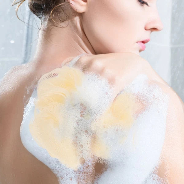 Heart-shaped Bath Brush Body Wash Sponge Back Scrubber for Shower