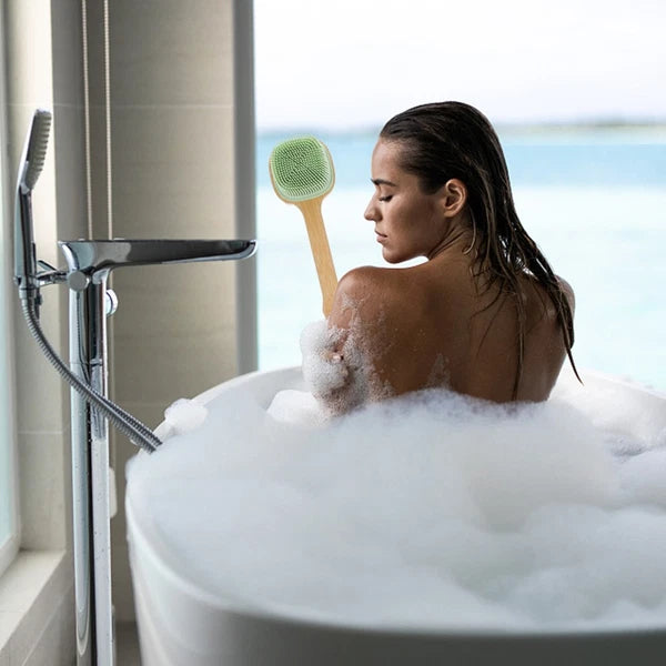 Bath Brush Man Shower Silicone Scrubber for Scrubbing Tool